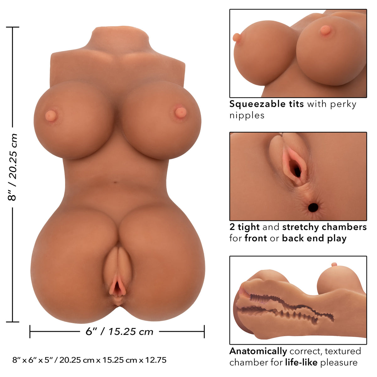 Stroke It Body Banger Male Masturbator Real Flesh Brown > Sex Toys For Men > Masturbators > Manual - Tophatter Daily Deals
