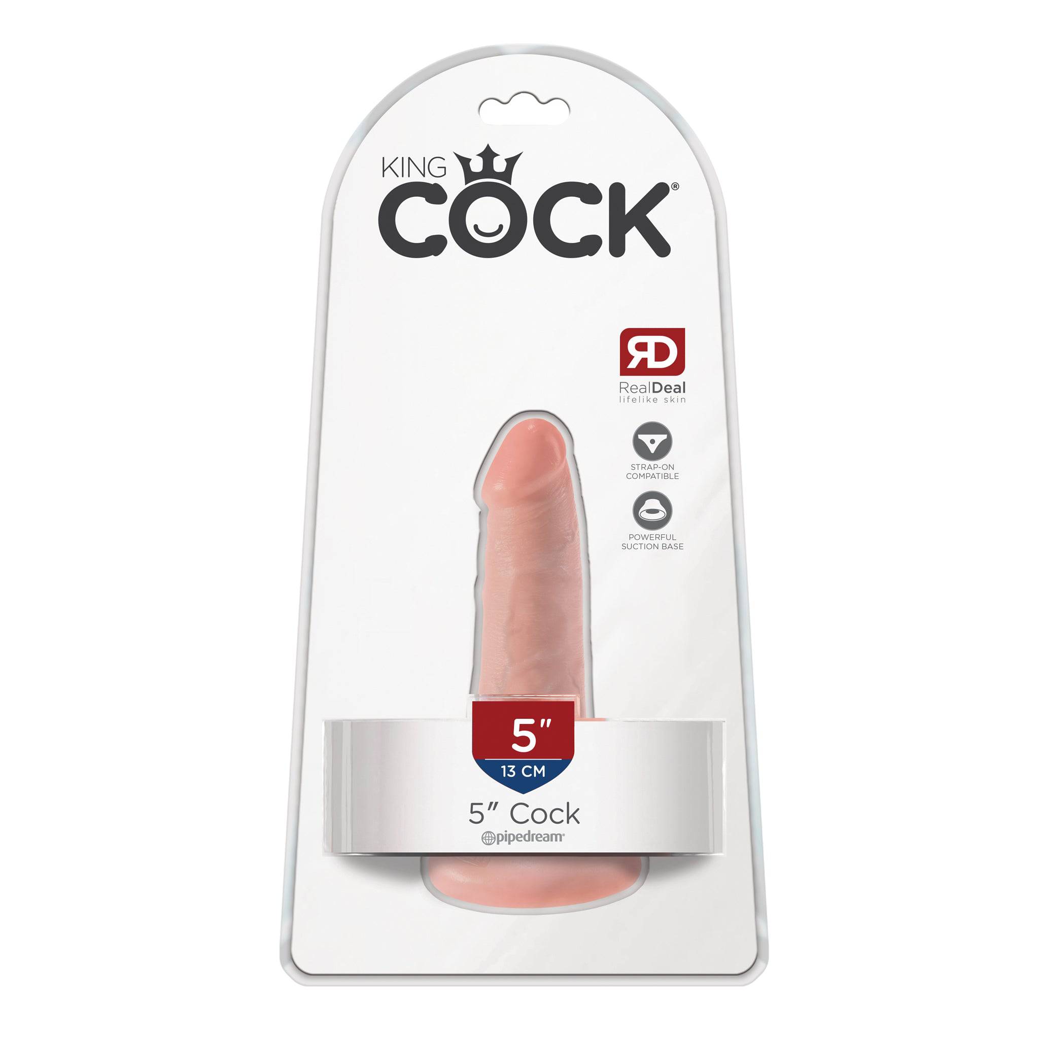 Pipedream - King Cock - Ultra Realistic Dildo - 5 inch - Light Sex Toy - Tophatter Daily Deals