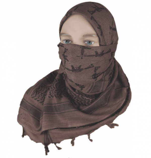 5ive Star Desert Scarf Mocha Black Crossed Guns Tactical - Tophatter Daily Deals
