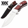 Fixed Blade Hunting Knife, Straight Edge Blade, Wood Handle, 8.85 Inch Overall - Tophatter's Army Products & Self Defense Collectible Weapons - Tophatter Daily Deals
