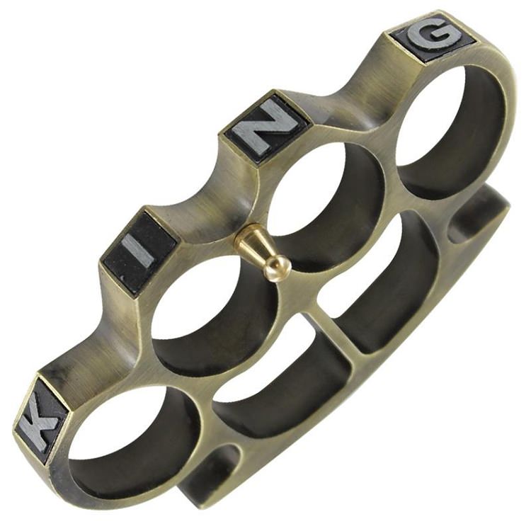 Money is King Champagne Paperweight Knuckle Buckle - TOPHATTER'S ARMORY DEALS Collectible Weapons - Tophatter Daily Deals
