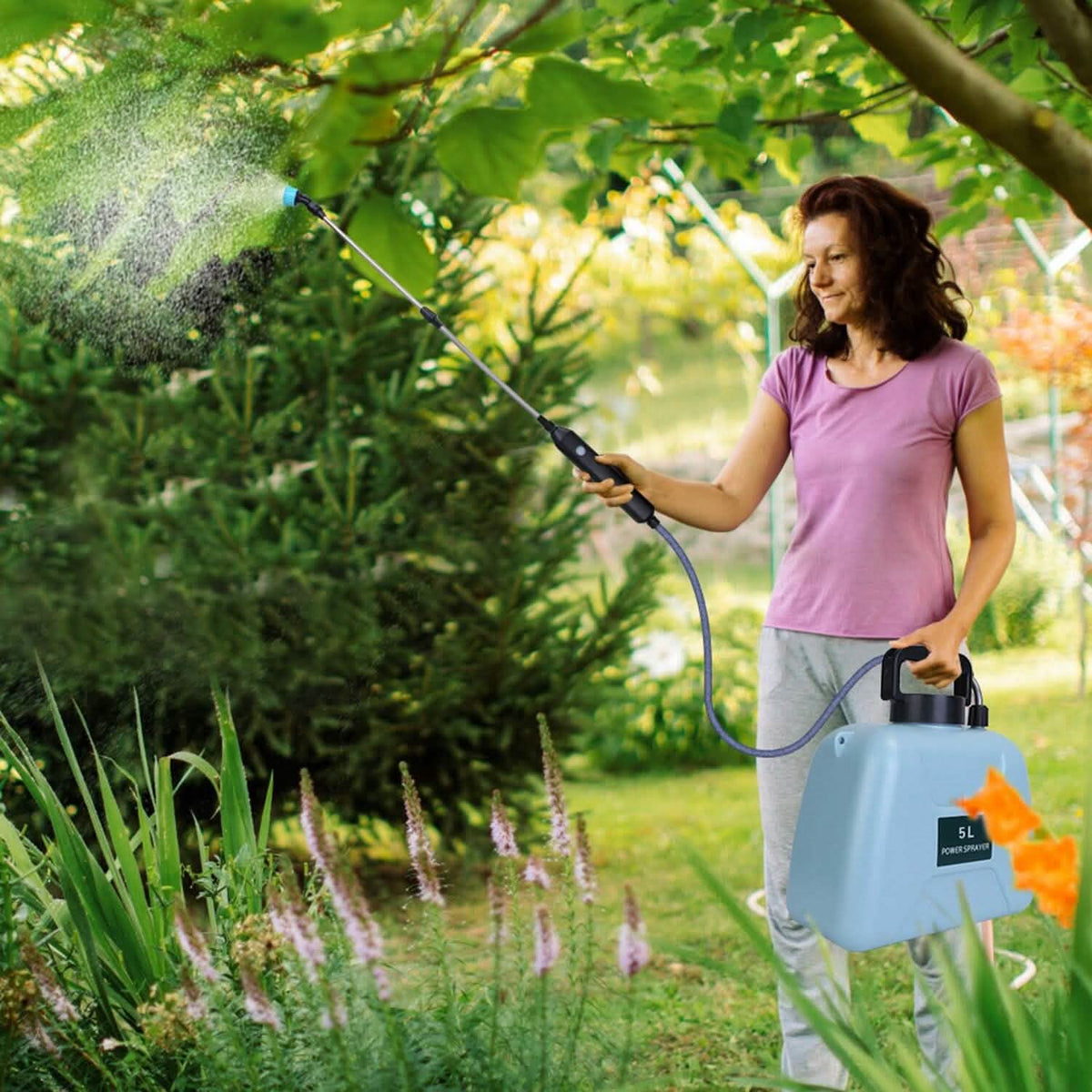5L/1/3 Gallon Electric Plant Sprayer Telescopic Rechargeable with 3 Spray Sprouts Garden & Patio - Tophatter Daily Deals