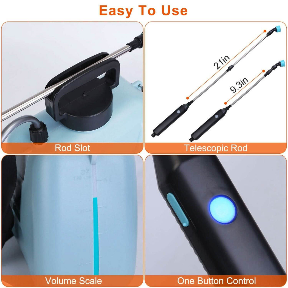 5L/1/3 Gallon Electric Plant Sprayer Telescopic Rechargeable with 3 Spray Sprouts Garden & Patio - Tophatter Daily Deals