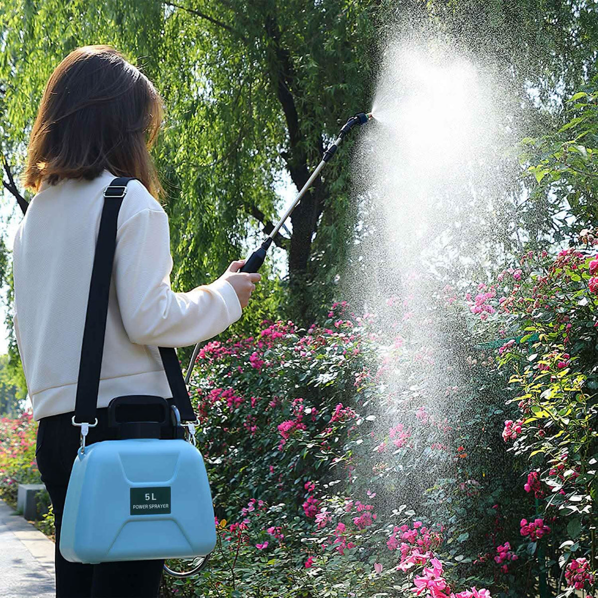5L/1/3 Gallon Electric Plant Sprayer Telescopic Rechargeable with 3 Spray Sprouts Garden & Patio - Tophatter Daily Deals