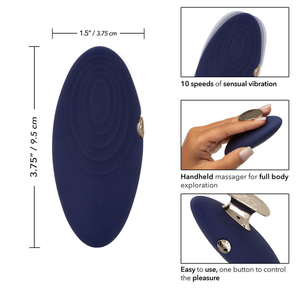 Chic Violet Handheld Massager in Deep Violet with 10 Vibration Speeds and Waterproof Design > Vibrators > Standard Vibrators - Tophatter Daily Deals