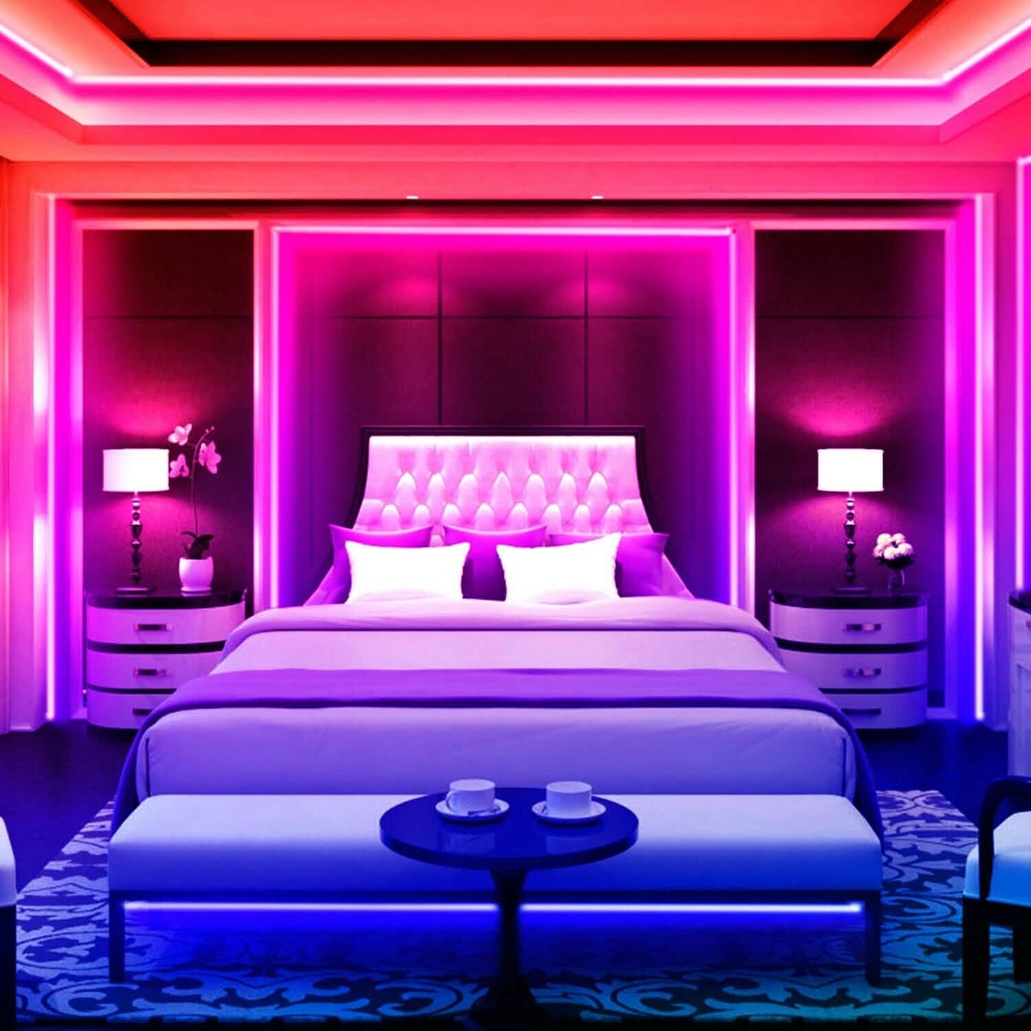5M LED Strip Light 5050 SMD RGB Waterproof Smart WIFI IR APP Controller Indoor Lighting - Tophatter Daily Deals