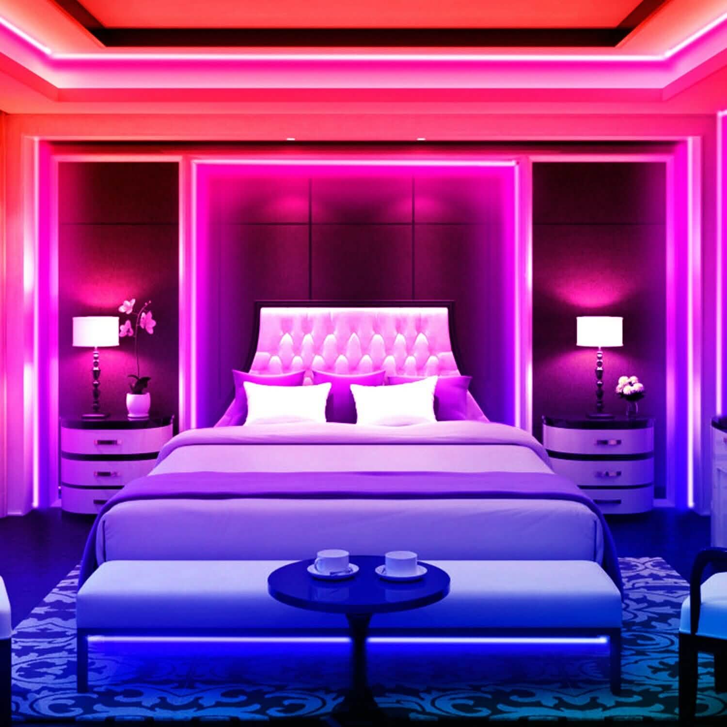5M LED Strip Light 5050 SMD RGB Waterproof Smart WIFI IR APP Controller Indoor Lighting - Tophatter Daily Deals