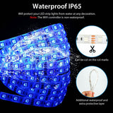 5M LED Strip Light 5050 SMD RGB Waterproof Smart WIFI IR APP Controller Indoor Lighting - Tophatter Daily Deals