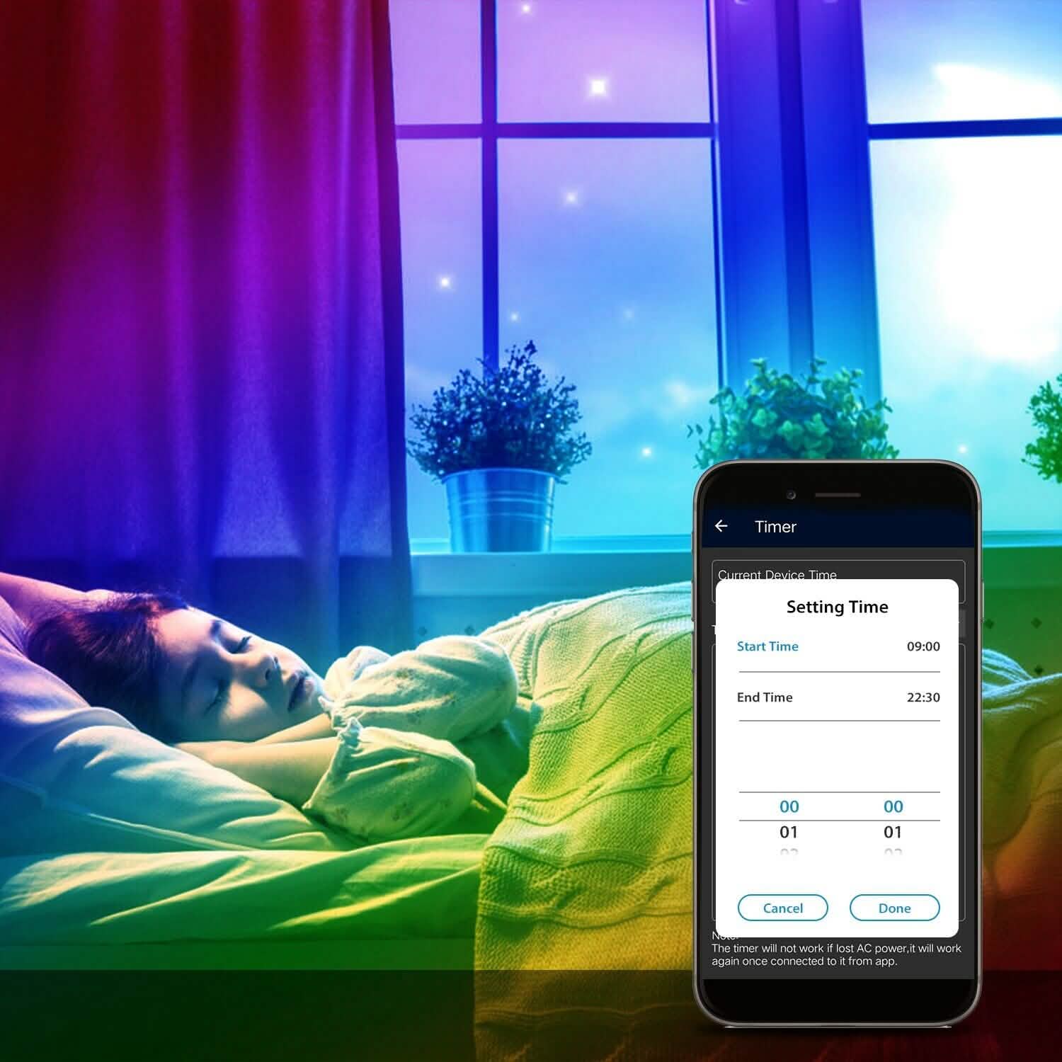 5M LED Strip Light 5050 SMD RGB Waterproof Smart WIFI IR APP Controller Indoor Lighting - Tophatter Daily Deals