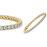 5MM Round Cubic Zirconia Tennis Bracelet Gold Bracelets - Tophatter Daily Deals