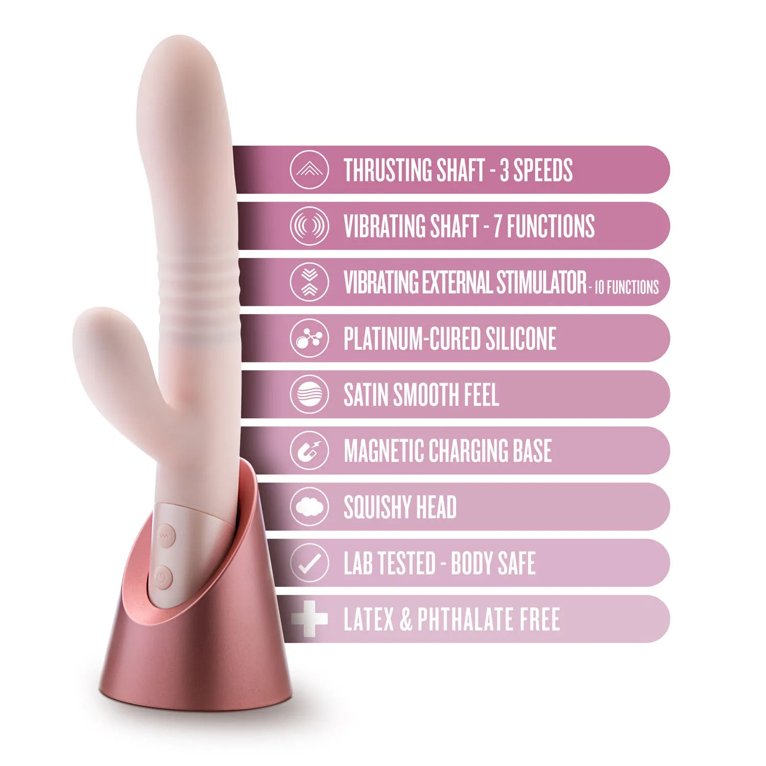 Blush Fraya (Pink) – Rabbit Vibrator 5.25 Inch Insertable > Vibrators > Ladies > Rabbit - Tophatter Daily Deals