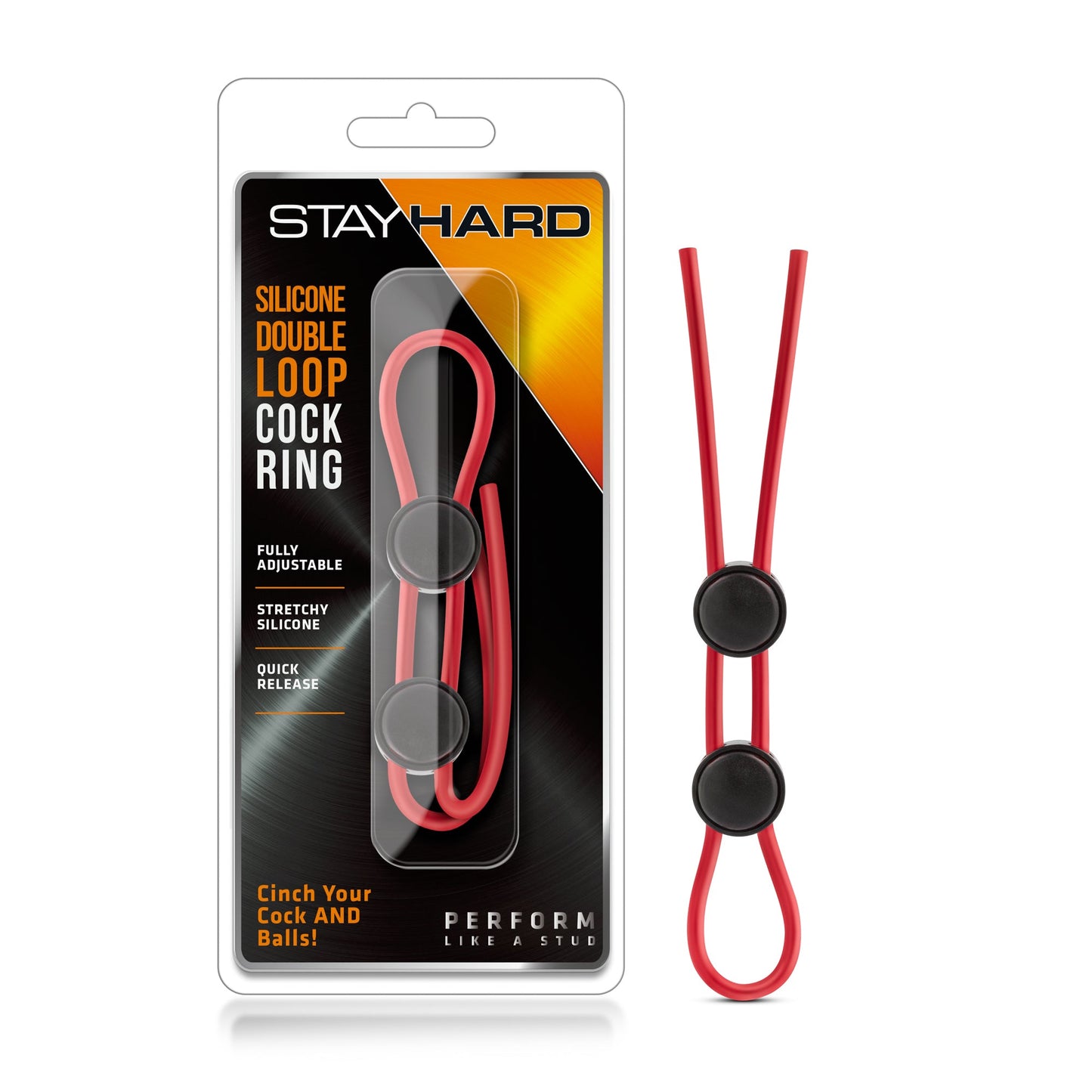 Stay Hard Silicone Double Loop – Adjustable Cock Ring > Cock Ring > Adjustable - Tophatter Daily Deals