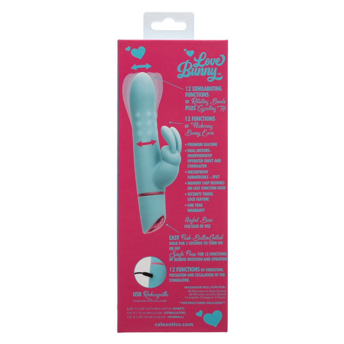 Love Bunny™ Rotating Bunny Silicone Vibrator Waterproof Blue > Vibrators > Ladies > Rabbit - Tophatter Daily Deals