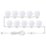 5V USB Power Vanity Lights 10 Bulbs Indoor Lighting - Tophatter Daily Deals