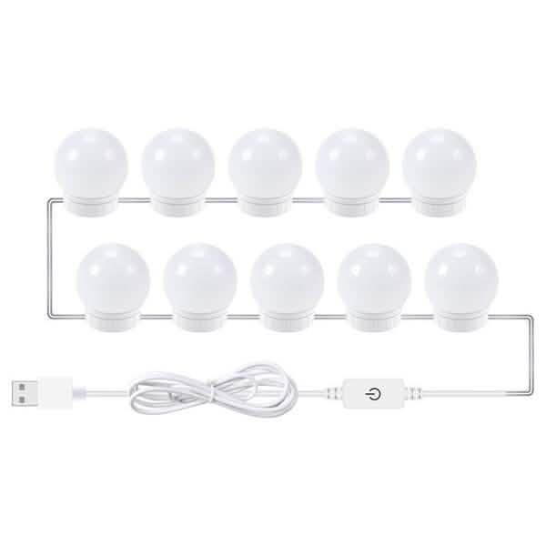 5V USB Power Vanity Lights 10 Bulbs Indoor Lighting - Tophatter Daily Deals