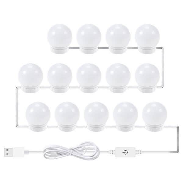5V USB Power Vanity Lights 14 Bulbs Indoor Lighting - Tophatter Daily Deals