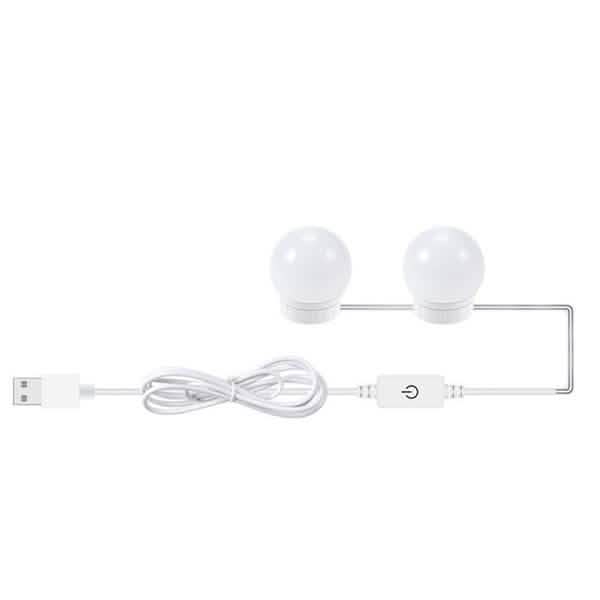 5V USB Power Vanity Lights 2 Bulbs Indoor Lighting - Tophatter Daily Deals