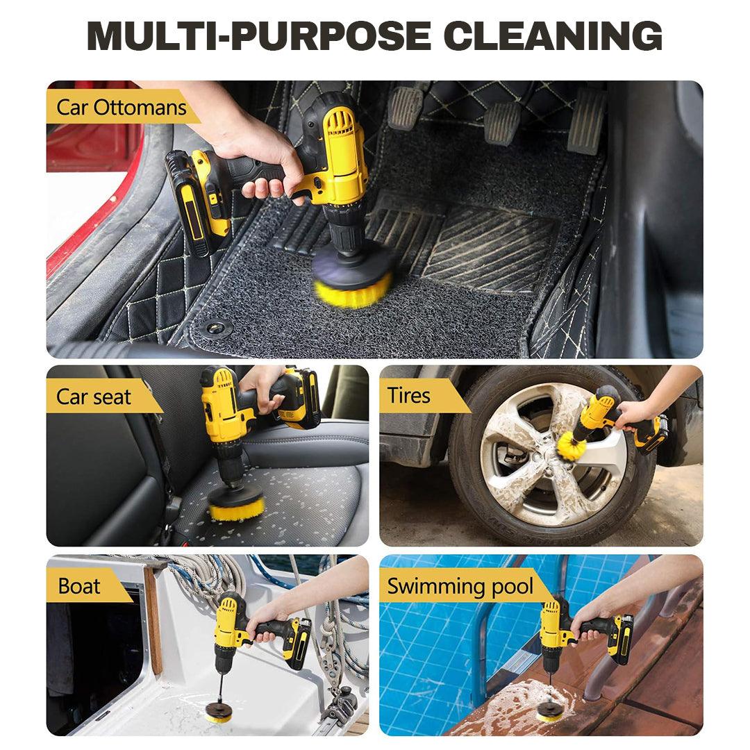 Soft Brush for Drill - 5 X Drill Attachment Cleaning Brush Set Power Scrub Home Car Tile Bathroom New Apparel & Accessories - Tophatter Daily Deals