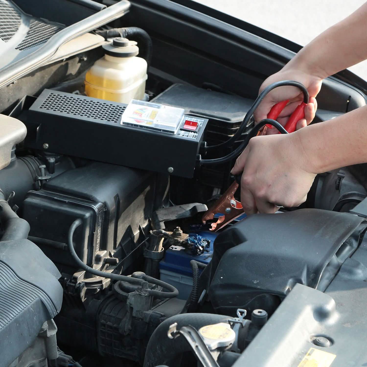 6-12V Automotive Battery Tester with Heavy Duty Insulated Copper Clips Automotive - Tophatter Daily Deals