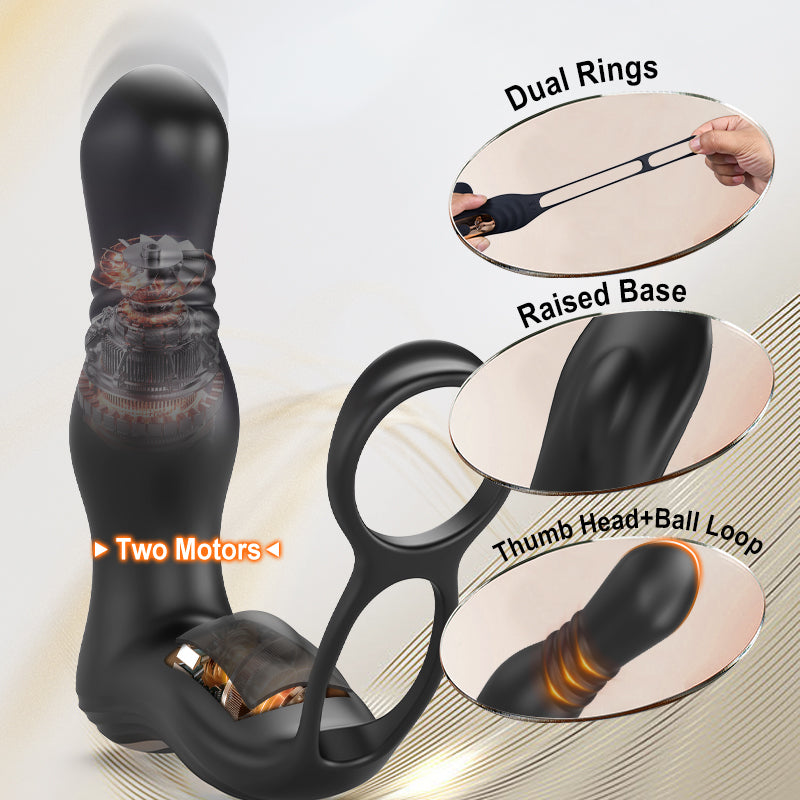 THOR - Best Seller Thrusting Vibrating Solo Male Play Prostate Massager - Tophatter Daily Deals