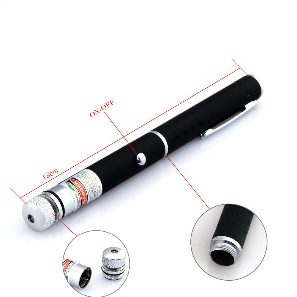 Green Laser Pointer Pen With 5 Different Laser Patterns + 5 Star Caps 5mW 532nm 6in1 Laser - Tophatter Daily Deals