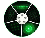 Green Laser Pointer Pen With 5 Different Laser Patterns + 5 Star Caps 5mW 532nm 6in1 Laser - Tophatter Daily Deals