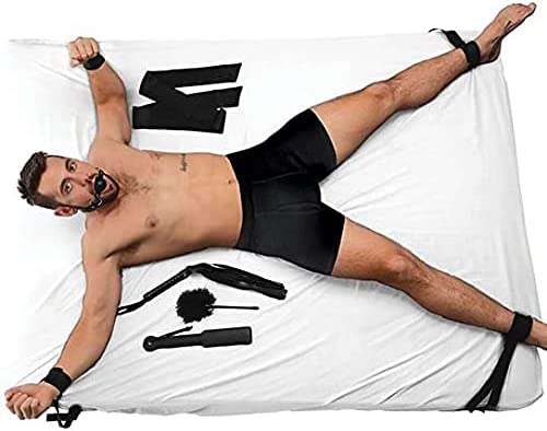 6-Piece Bed Restraint Bondage Kit Black > Bondage Gear > Bed Restraints - Tophatter Daily Deals