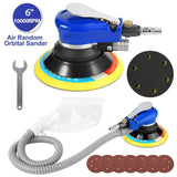 6" Air Random Orbital Sander Pneumatic Home Improvement - Tophatter Daily Deals
