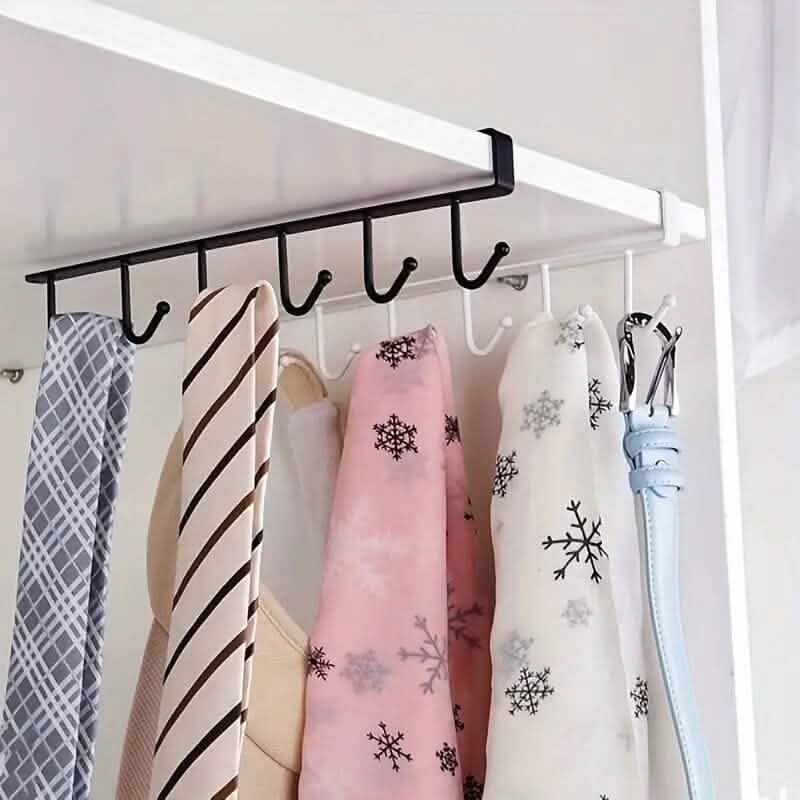 6 Hooks Kitchen Shelf Storage Rack Food Storage Containers - Tophatter Daily Deals