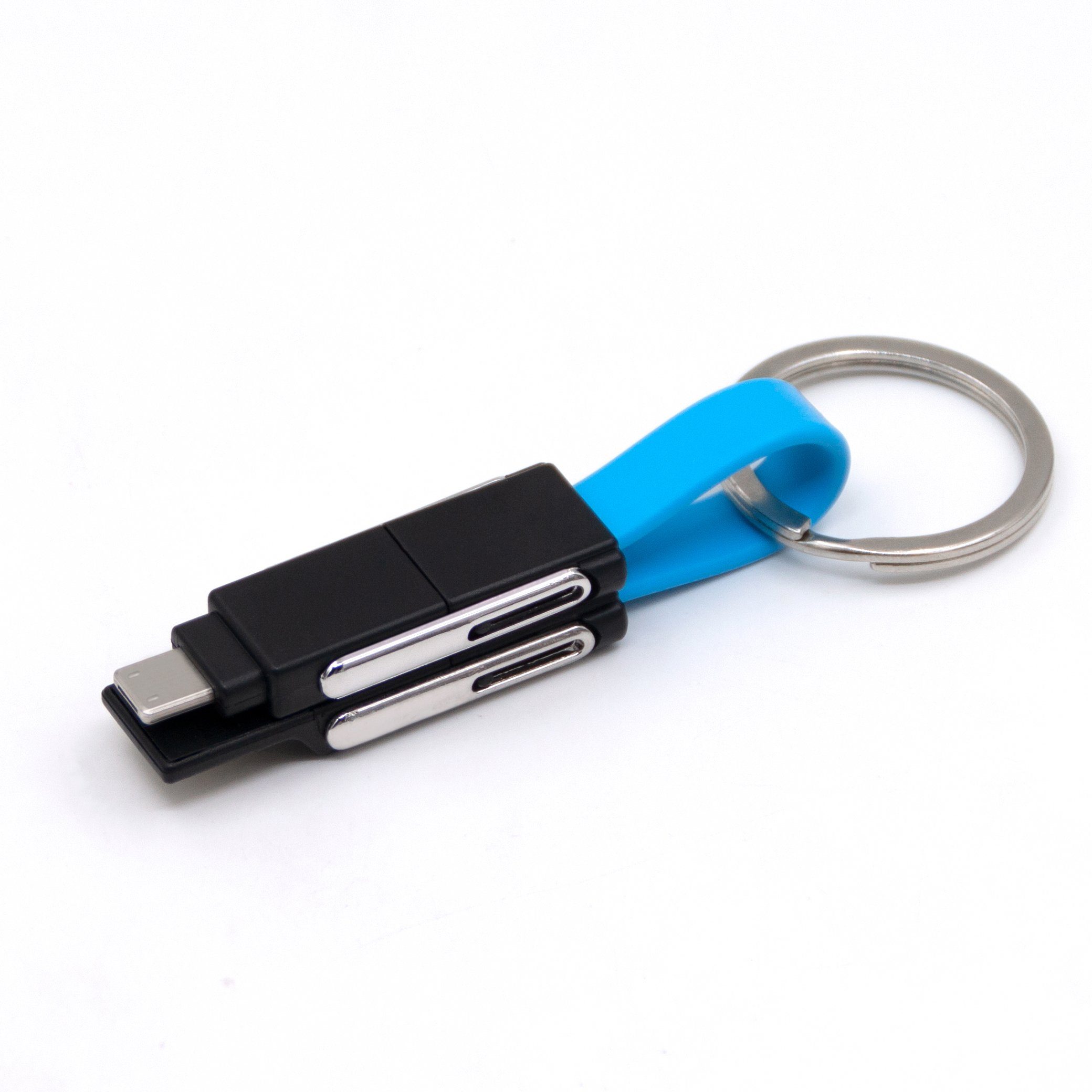 6-in-1 Keychain Charging Cable Blue Charging Cable - Tophatter Daily Deals
