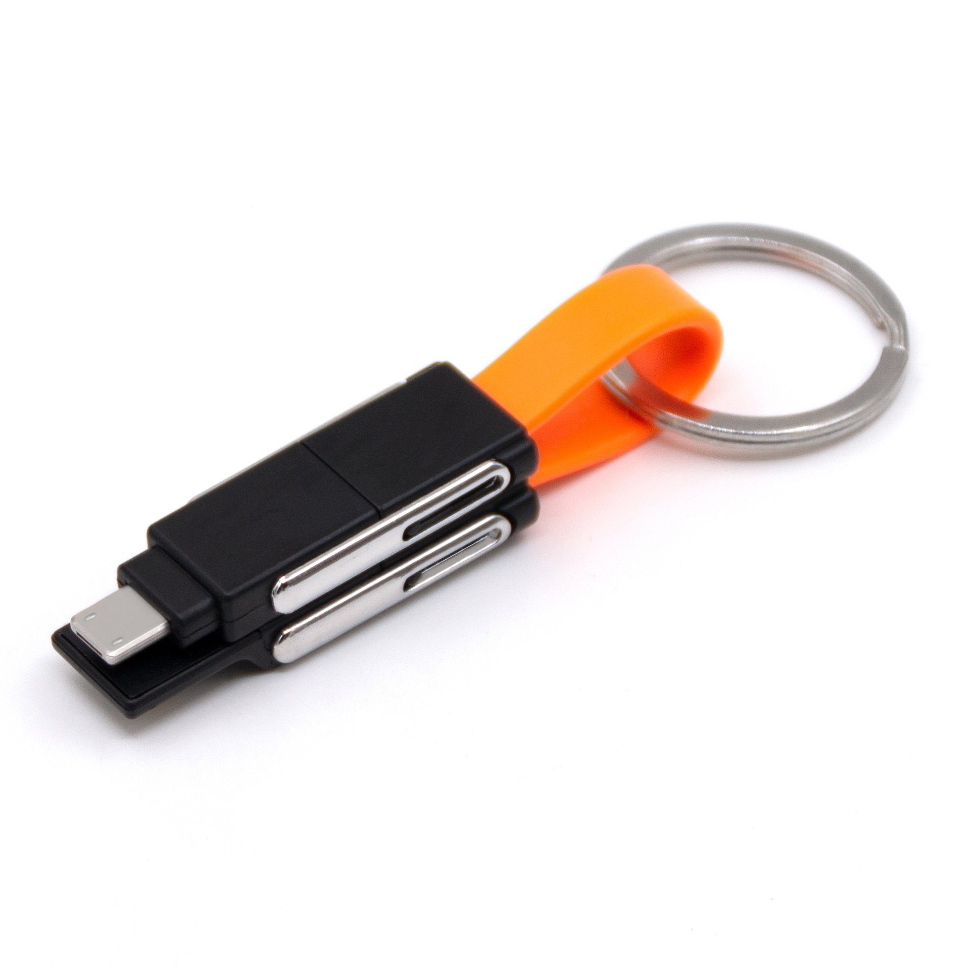 6-in-1 Keychain Charging Cable Orange Charging Cable - Tophatter Daily Deals