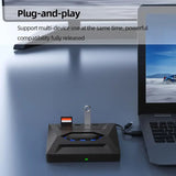 6-in-1 Portable USB 3.0 Ultra-Thin External DVD Recorder Drive USB Hub - Tophatter Daily Deals