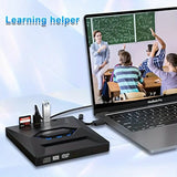 6-in-1 Portable USB 3.0 Ultra-Thin External DVD Recorder Drive USB Hub - Tophatter Daily Deals