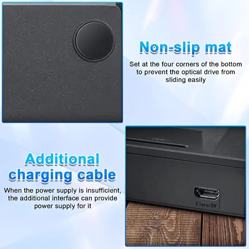 6-in-1 Portable USB 3.0 Ultra-Thin External DVD Recorder Drive USB Hub - Tophatter Daily Deals