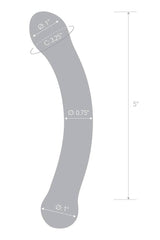 Gläs - Double Ended 6" Curved Glass G-spot Dildo - Blue Sex Toy - Tophatter Daily Deals