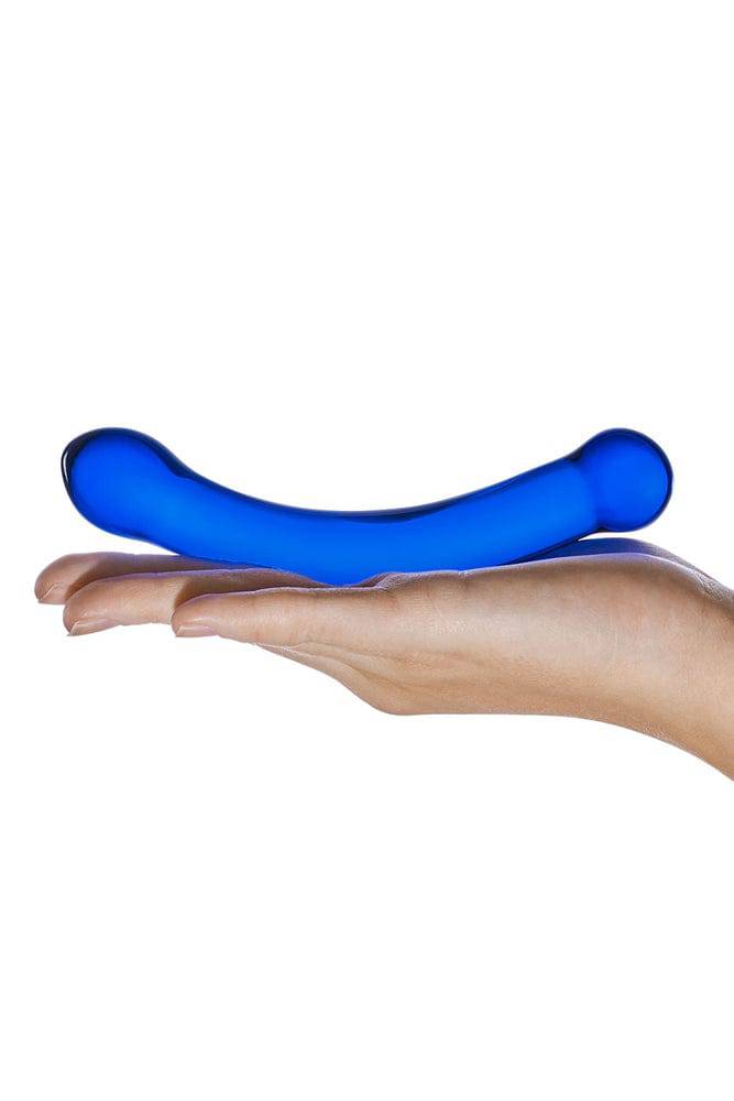 Gläs - Double Ended 6" Curved Glass G-spot Dildo - Blue Sex Toy - Tophatter Daily Deals