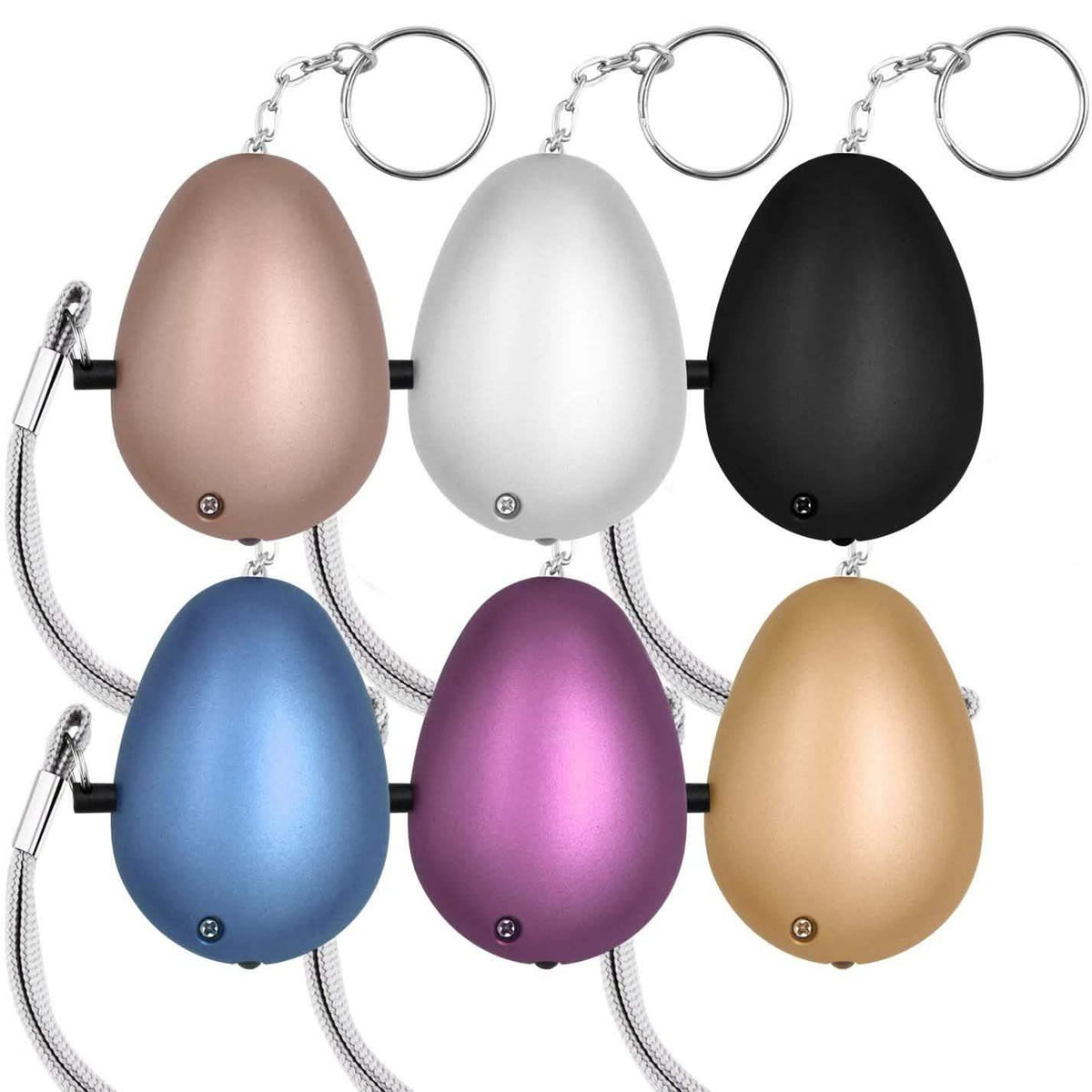 6-Pack: 140DB Personal Security Alarm Keychain with LED Lights Tactical & Self Defense - Tophatter Daily Deals