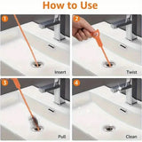 6-Pack: 19.6-inch Flexible Basic Drain Plug Remover Bath - Tophatter Daily Deals