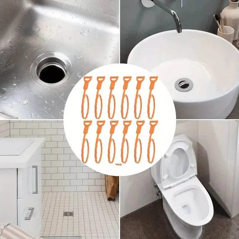 6-Pack: 19.6-inch Flexible Basic Drain Plug Remover Bath - Tophatter Daily Deals