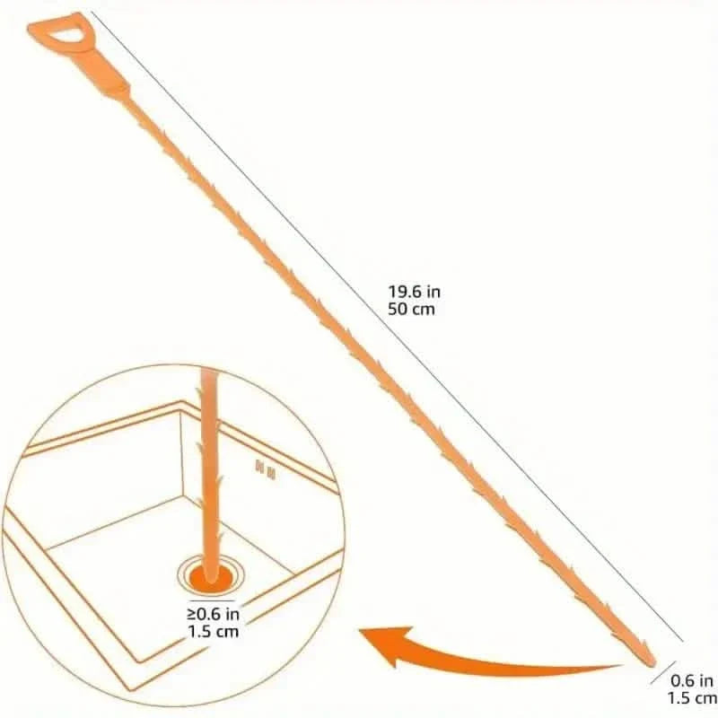 6-Pack: 19.6-inch Flexible Basic Drain Plug Remover Bath - Tophatter Daily Deals