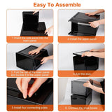 6-Pack: Collapsible Shoe Box Stackable Shoe Storage Bin with Magnetic Door Storage & Organization - Tophatter Daily Deals