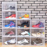 6-Pack: Collapsible Shoe Box Stackable Shoe Storage Bin with Magnetic Door Storage & Organization - Tophatter Daily Deals