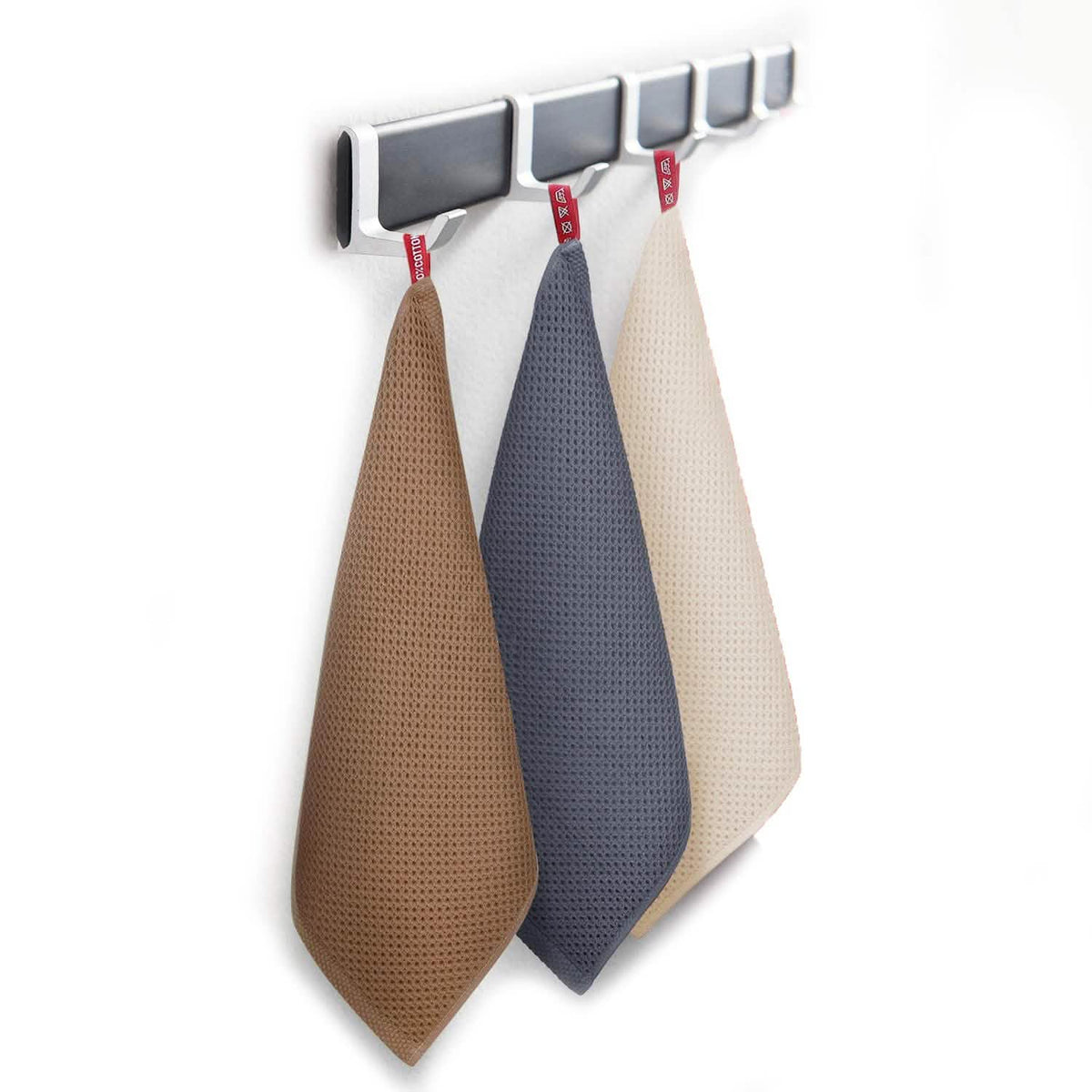6-Pack: Cotton Waffle Woven Kitchen Towel Kitchen Tools & Gadgets - Tophatter Daily Deals