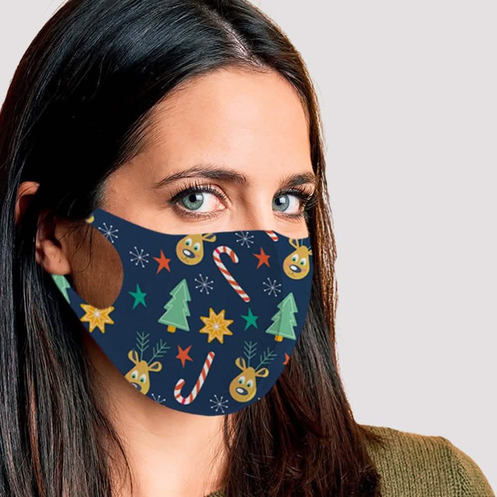 6-Pack: Fun Designed Holiday Themed Reusable Face Masks Seasonal Decor - Tophatter Daily Deals