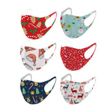 6-Pack: Fun Designed Holiday Themed Reusable Face Masks Set 1 Seasonal Decor - Tophatter Daily Deals