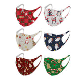 6-Pack: Fun Designed Holiday Themed Reusable Face Masks Set 2 Seasonal Decor - Tophatter Daily Deals