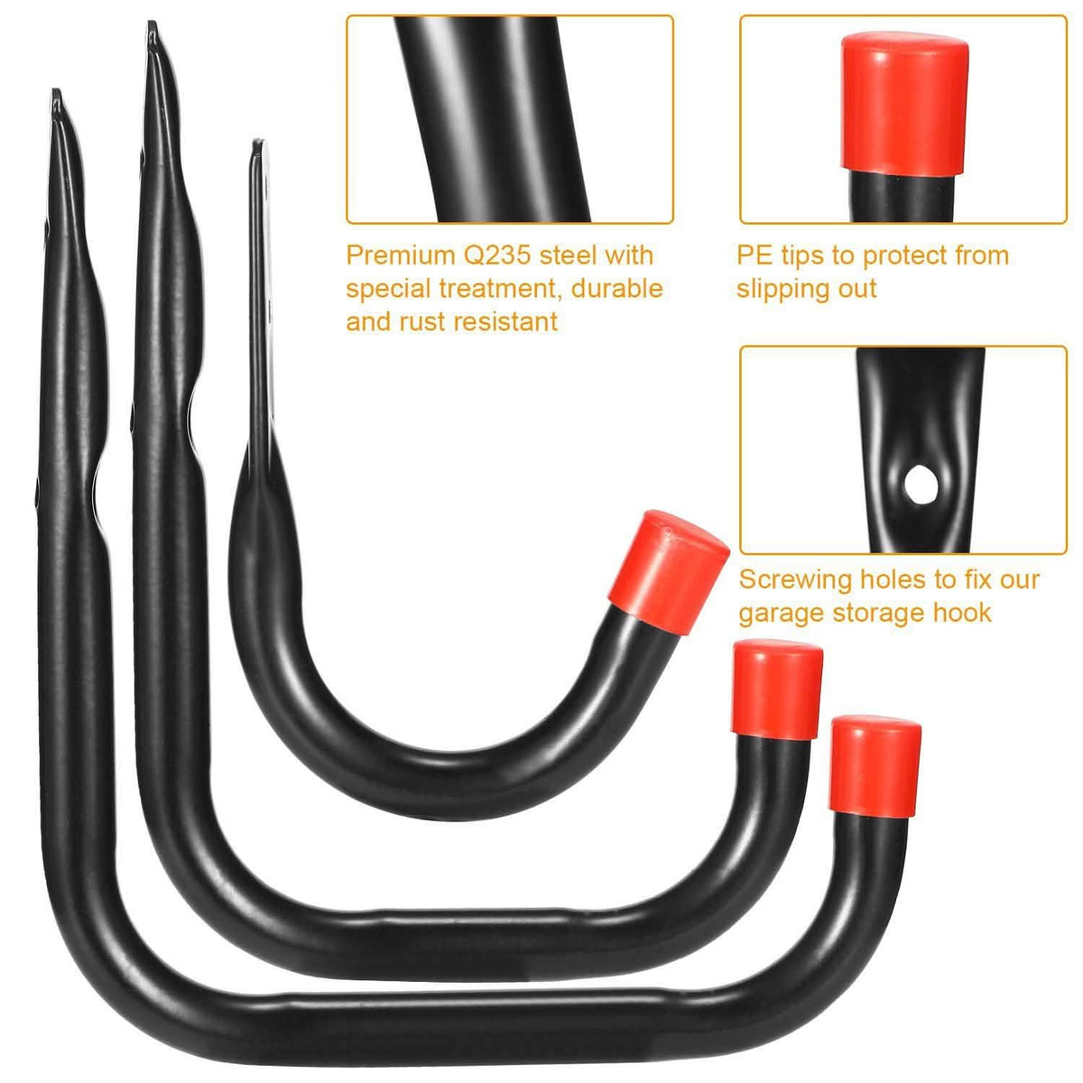6-Pack: Garage Storage Hooks Storage & Organization - Tophatter Daily Deals