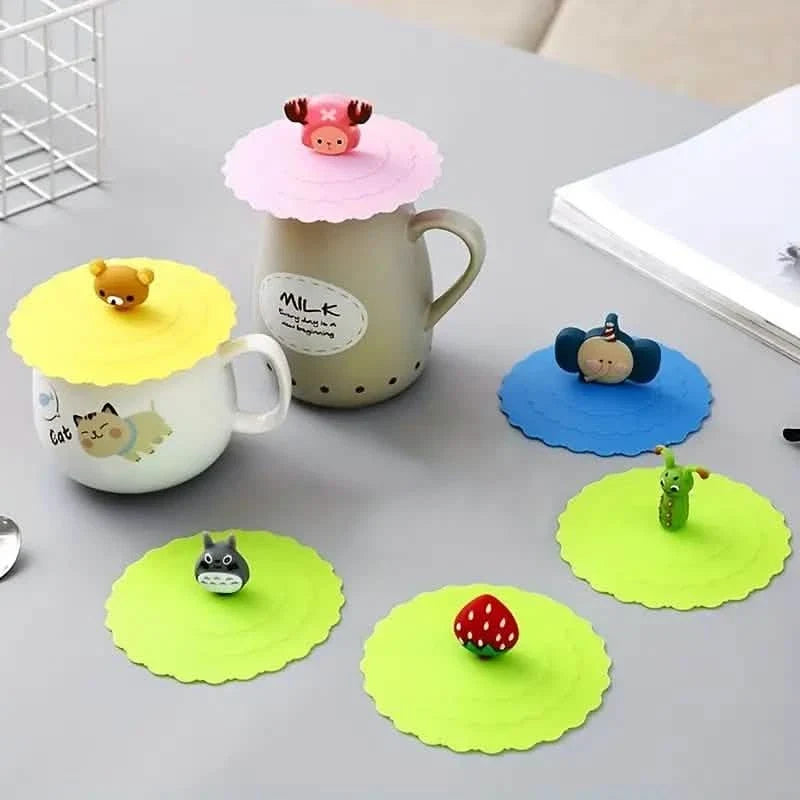6-Pack: Leak-proof and Dustproof Silicone Cup Cover for Ceramic Tea Cups and Water Cups Kitchen Tools & Gadgets - Tophatter Daily Deals