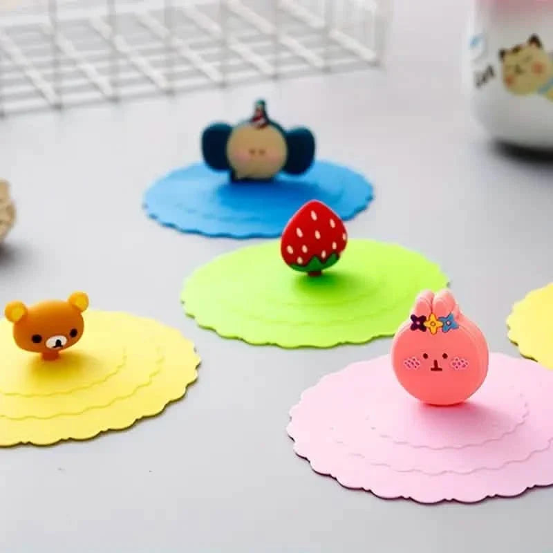 6-Pack: Leak-proof and Dustproof Silicone Cup Cover for Ceramic Tea Cups and Water Cups Kitchen Tools & Gadgets - Tophatter Daily Deals