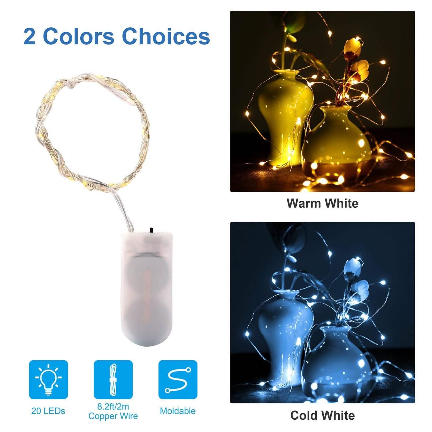 6-Pack: LED String Lights String & Fairy Lights - Tophatter Daily Deals